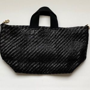 Clare V Bateau Tote Woven Black
